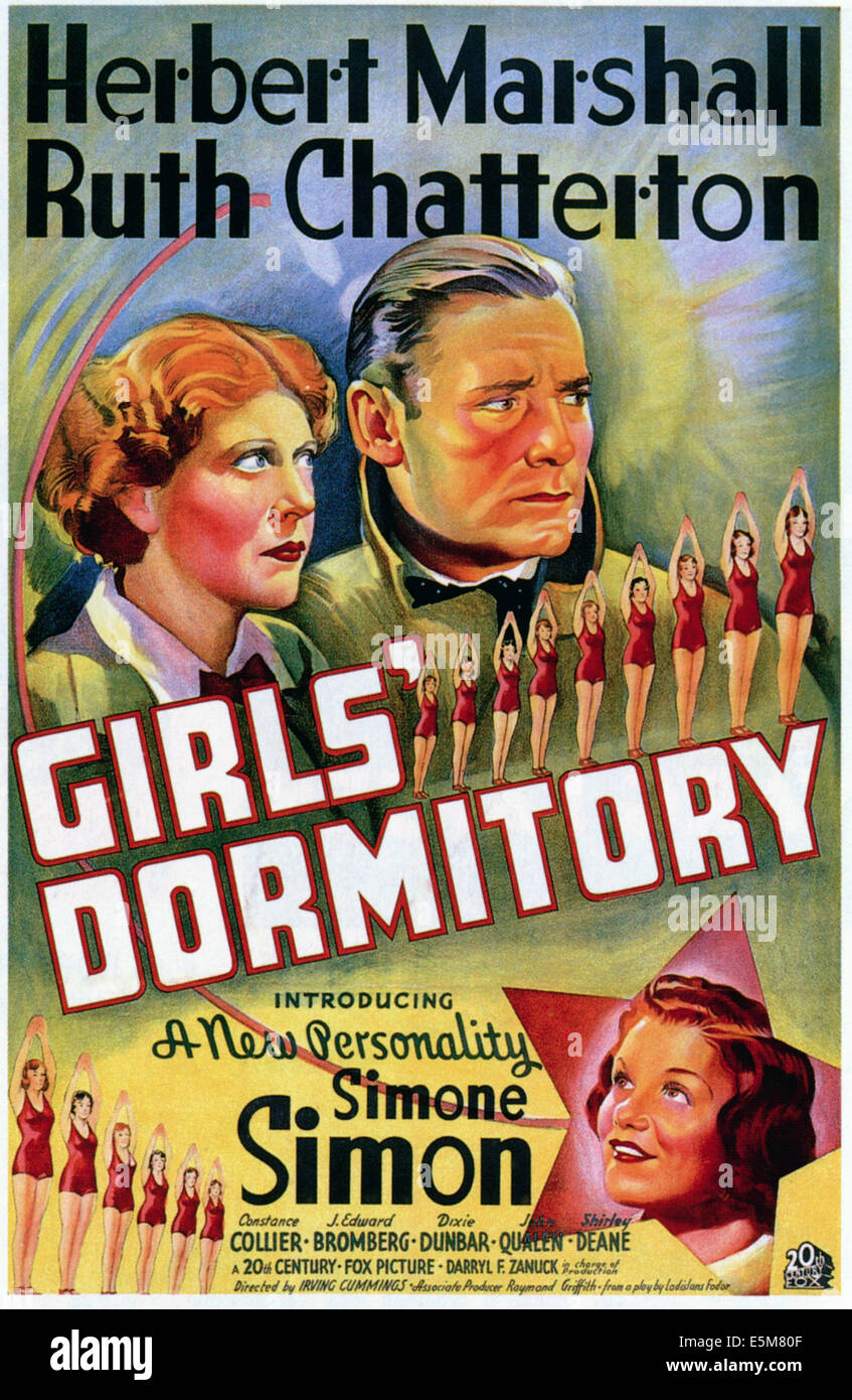 Dortoir des filles, de gauche : Ruth Chatterton, Herbert Marshall, Simone Simon (en bas), 1936, TM & Copyright ©20th Century Fox. Banque D'Images