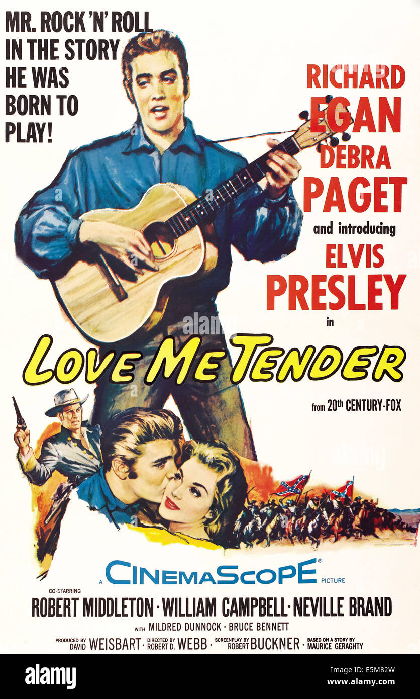 LOVE ME TENDER, Elvis Presley, 1956, (c) 20e film Twentieth Century-Fox, TM & Copyright / Courtesy : Everett Collection Banque D'Images