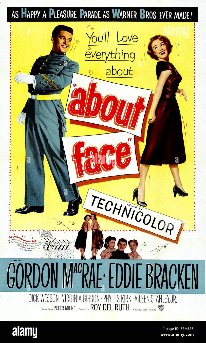 Sur la face, de nous poster, de gauche : Gordon MacRae, Virginia Gibson, 1942 Banque D'Images