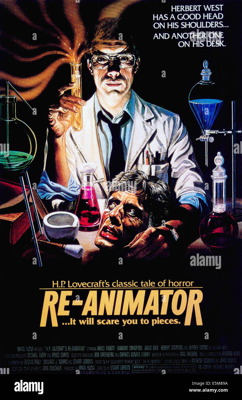 RE-ANIMATOR, Jeffrey Combs, 1985, © Photos Empire/avec la permission d'Everett Collection Banque D'Images