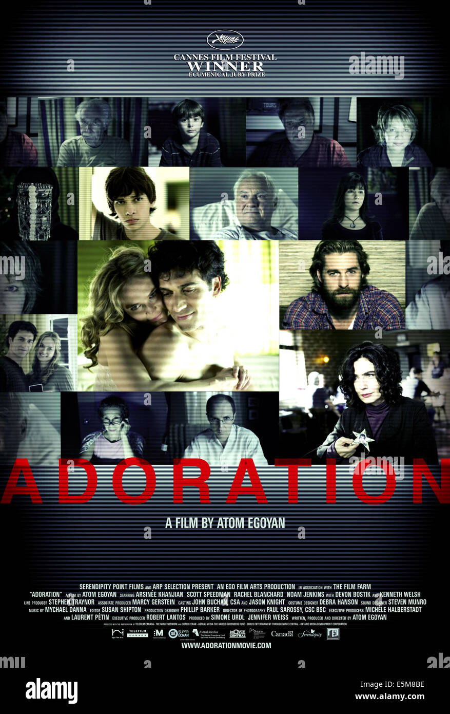 L'adoration, la partie supérieure gauche du centre : Devon Bostick, embrasser, centre gauche : Rachel Blanchard, Noam Jenkins, à droite du centre, beard : Banque D'Images