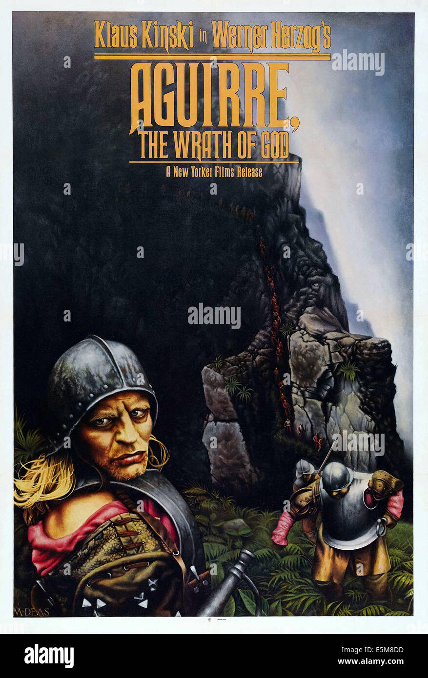 AGUIRRE, la colère de Dieu, (aka AGUIRRE, DER ZORN GOTTES), Klaus Kinski sur l'affiche, 1972. Banque D'Images