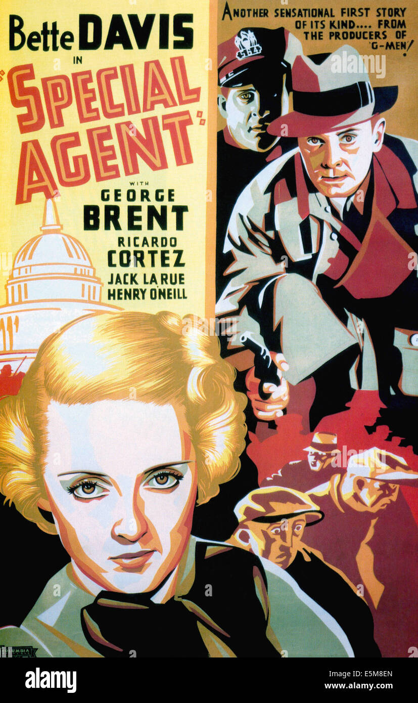 AGENT SPÉCIAL, Bette Davis, George Brent, 1935 Banque D'Images