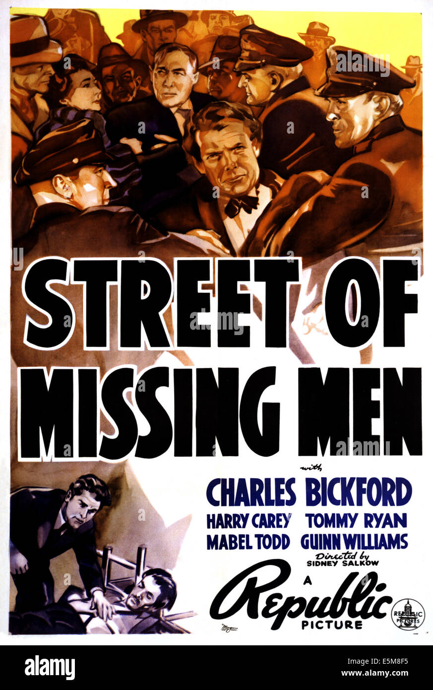 Rue des hommes portés disparus, (l'affiche), 1939 Banque D'Images