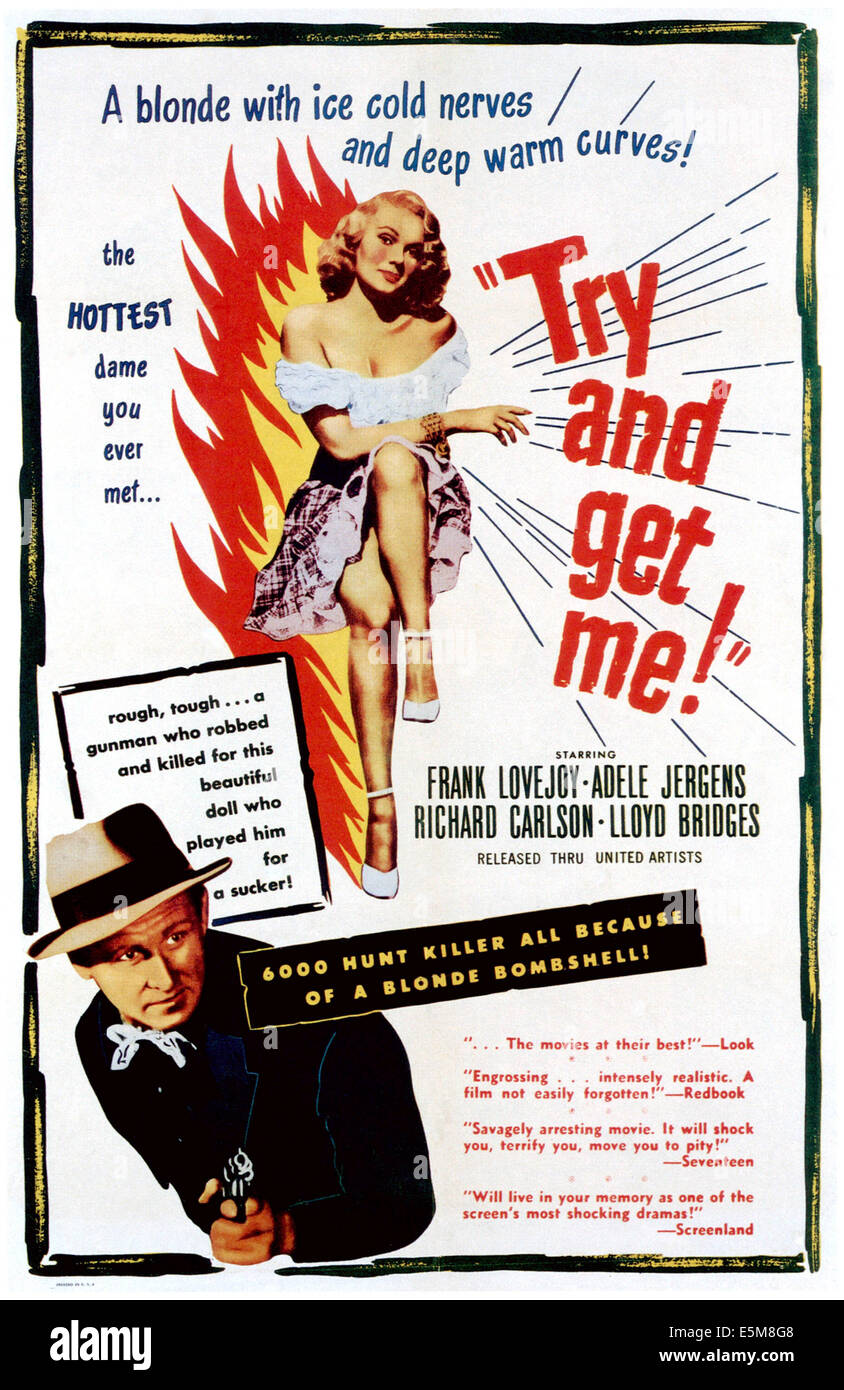 Essayez ET OBTENEZ-MOI, (alias LE SON DE FURY), Lloyd Bridges, Adele Jergens, 1950 Banque D'Images