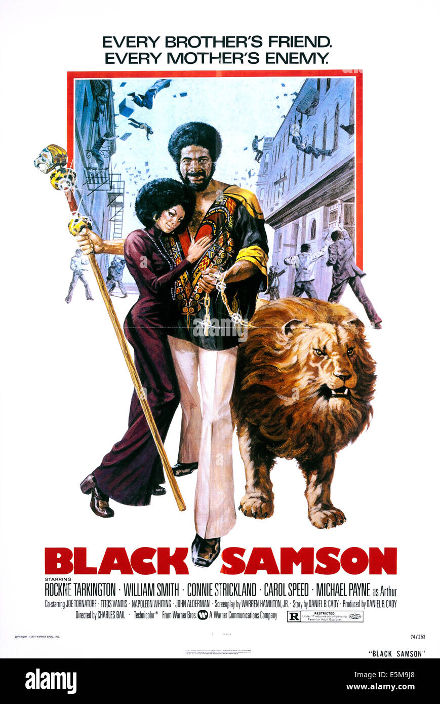 BLACK SAMSON, à partir de la gauche : Carol Speed, Rockne Tarkington, 1974 Banque D'Images