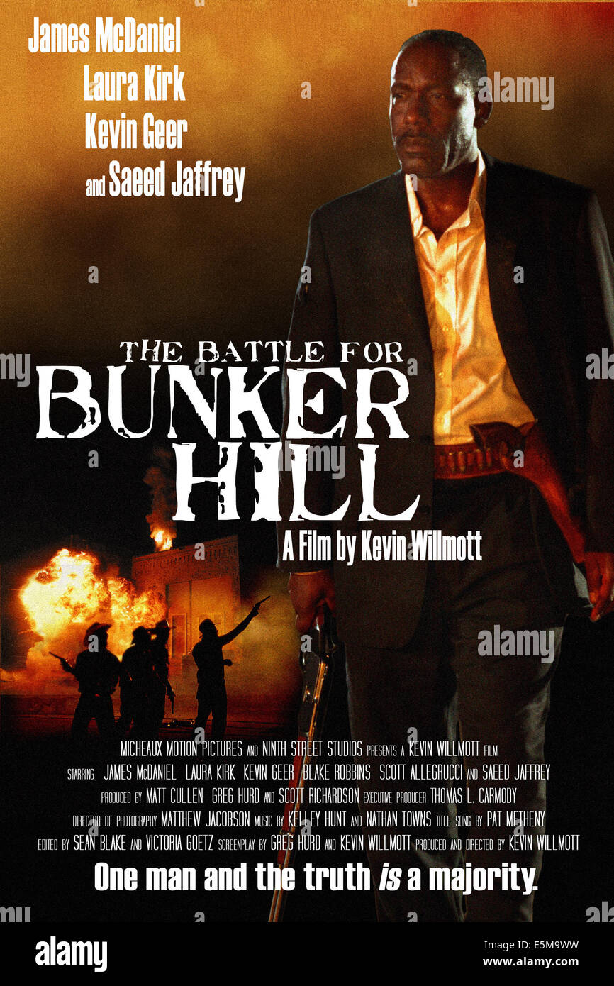 La bataille pour le Bunker Hill, (aka Bunker Hill), l'affiche Internationale, James McDaniel, 2008. ©Cut Entertainment Group/avec la permission Banque D'Images