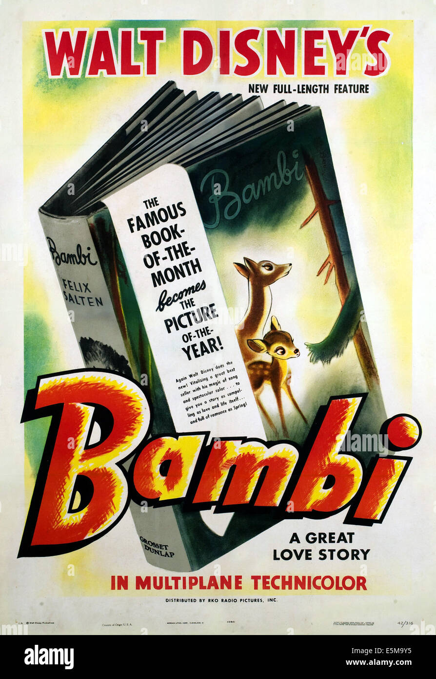 BAMBI, 1942. Banque D'Images