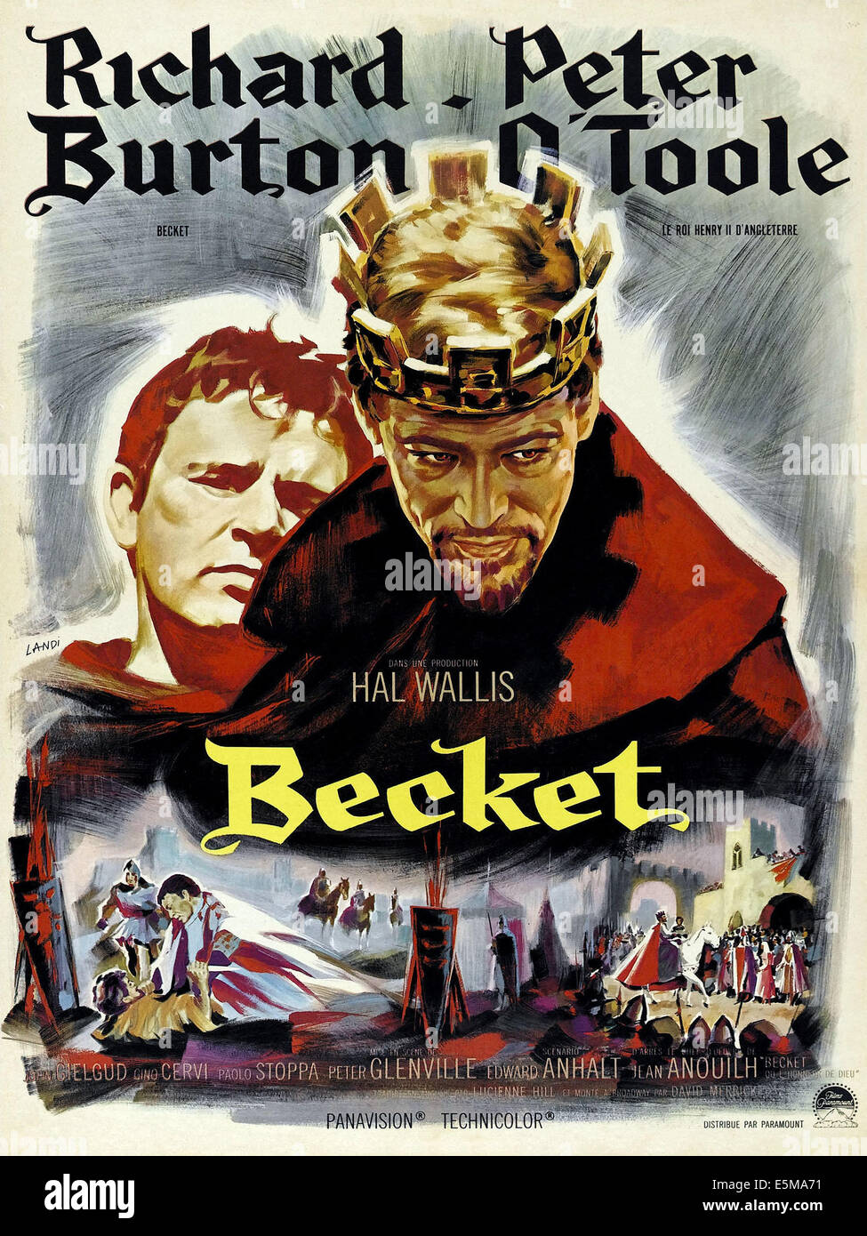 BECKET, de gauche, Richard Burton, Peter O'Toole, 1964 Banque D'Images