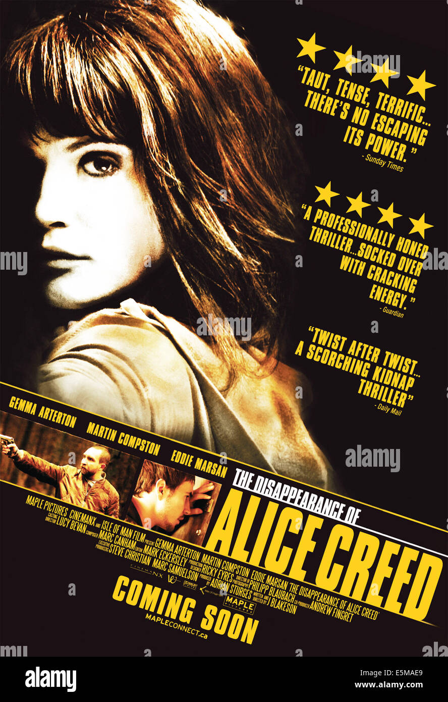 La disparition d'ALICE CREED, Gemma Arterton (haut), bas, de gauche à droite : Eddie Marsan, Martin Compston, 2009. ©Anchor Bay Banque D'Images