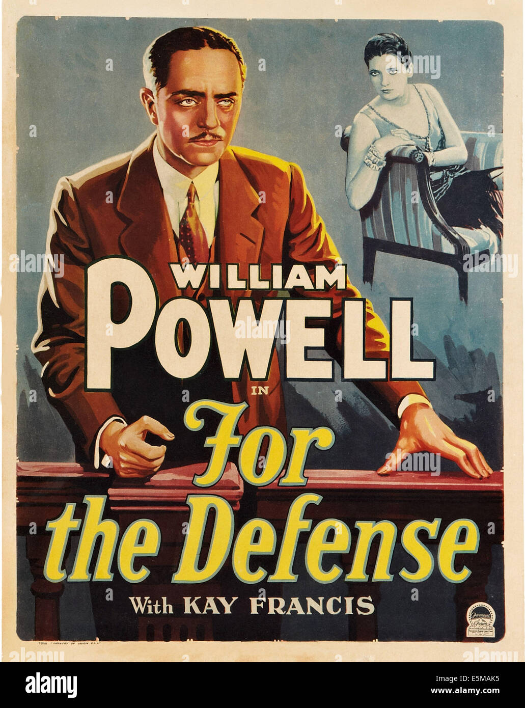 Pour la défense, William Powell (avant), Kay Francis, 1930 Banque D'Images