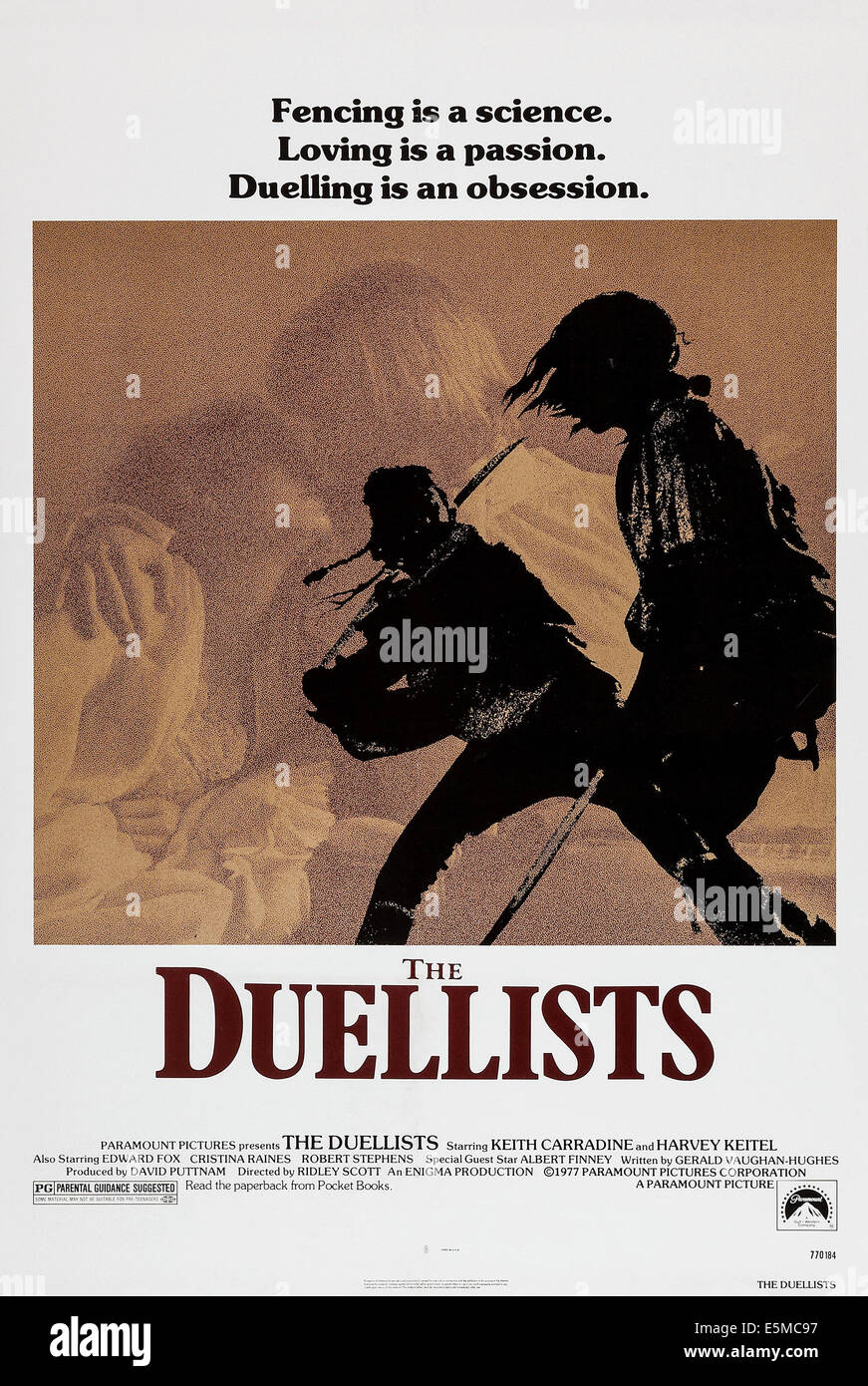 Les duellistes, poster art, 1977. Banque D'Images