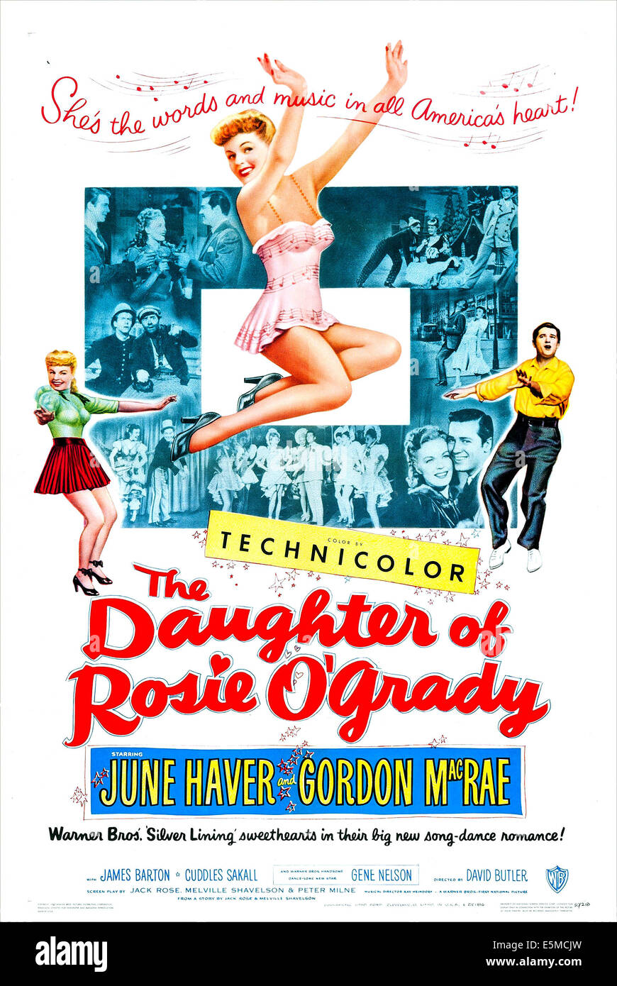 La fille de Rosie O'GRADY, de nous poster, gauche et centre : June Haver, droite : Gordon MacRae, 1950 Banque D'Images