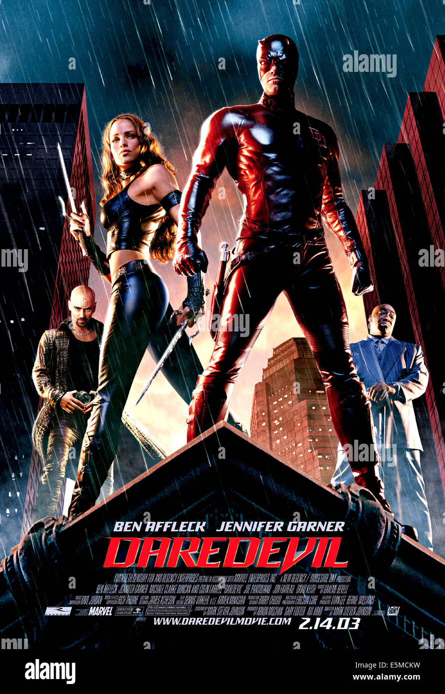 DAREDEVIL, Colin Farrell, Jennifer Garner, Ben Affleck, Michael Clarke Duncan, 2003, TM & Copyright (c) 20th Century Fox Film Banque D'Images