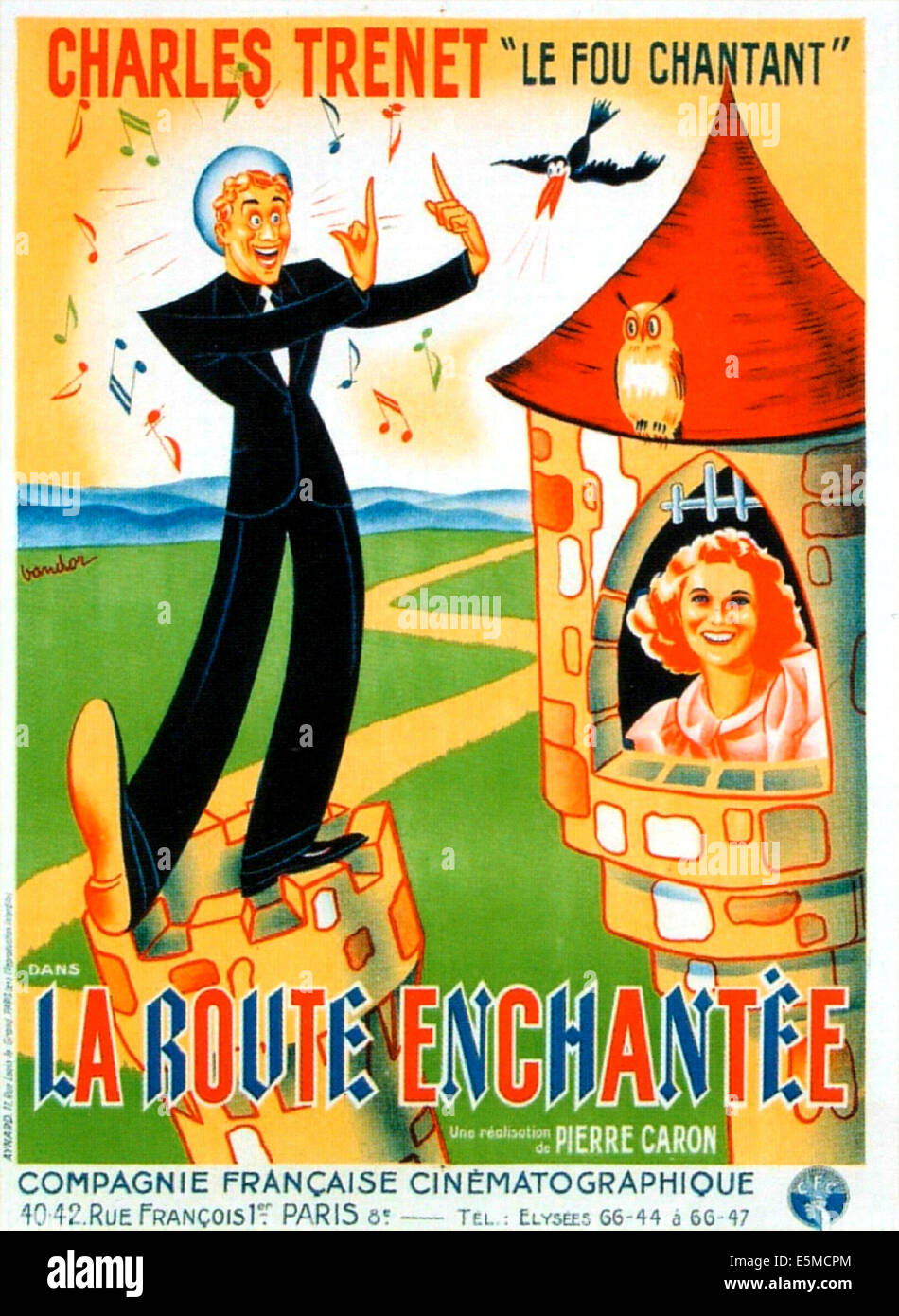 La route enchantée, (LA ROUTE ENCHANTEE), français, de l'affiche 1938 Banque D'Images
