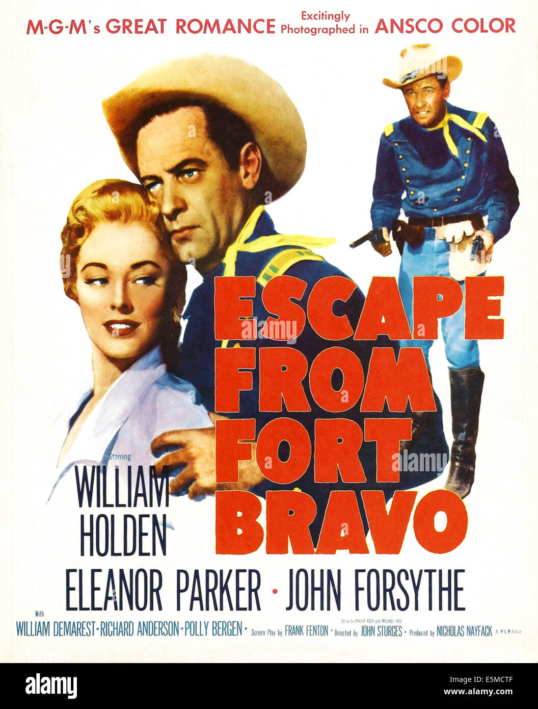 ESCAPE FROM FORT BRAVO, Eleanor Parker, William Holden, 1953. Banque D'Images