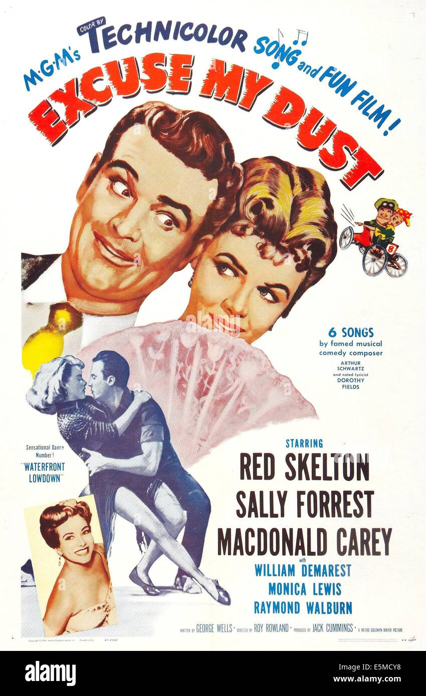 Excusez ma poussière, de nous poster art, Red Skelton, Sally Forrest, 1951 Banque D'Images