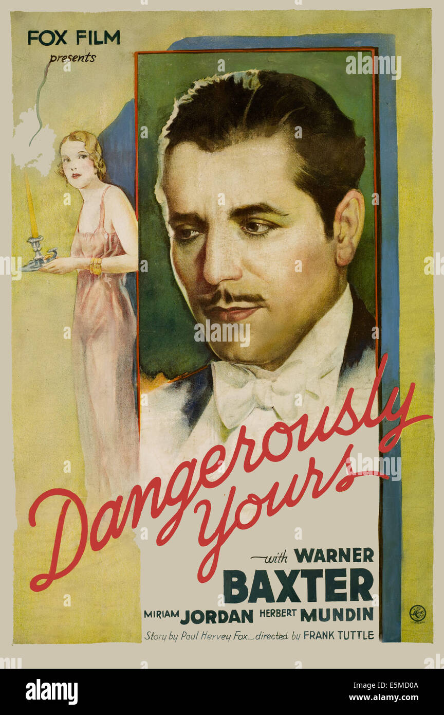 Le vôtre, dangereusement de gauche, Miriam Jordan, Warner Baxter, 1933, TM et copyright ©20th Century Fox Film Corp. Banque D'Images