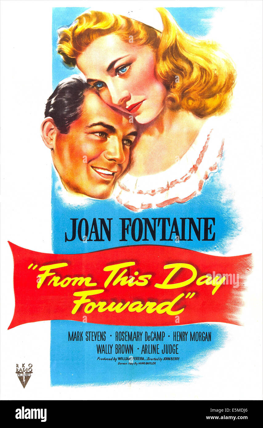 À PARTIR DE CE JOUR, de nous poster, Mark Stevens, Joan Fontaine, 1946 Banque D'Images