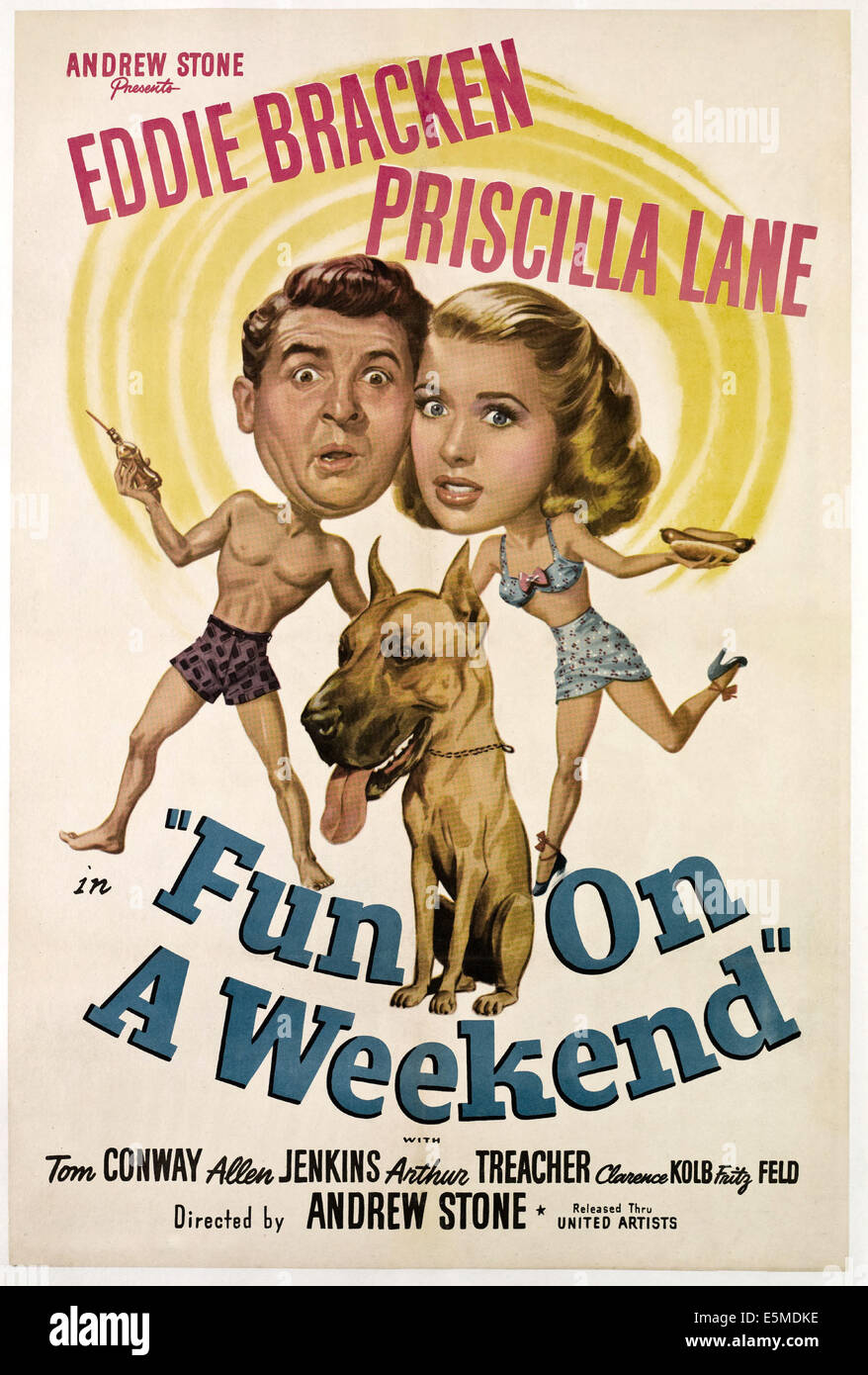 FUN SUR UN WEEK-END, de gauche, Eddie Bracken, Priscilla Lane, 1947 Banque D'Images