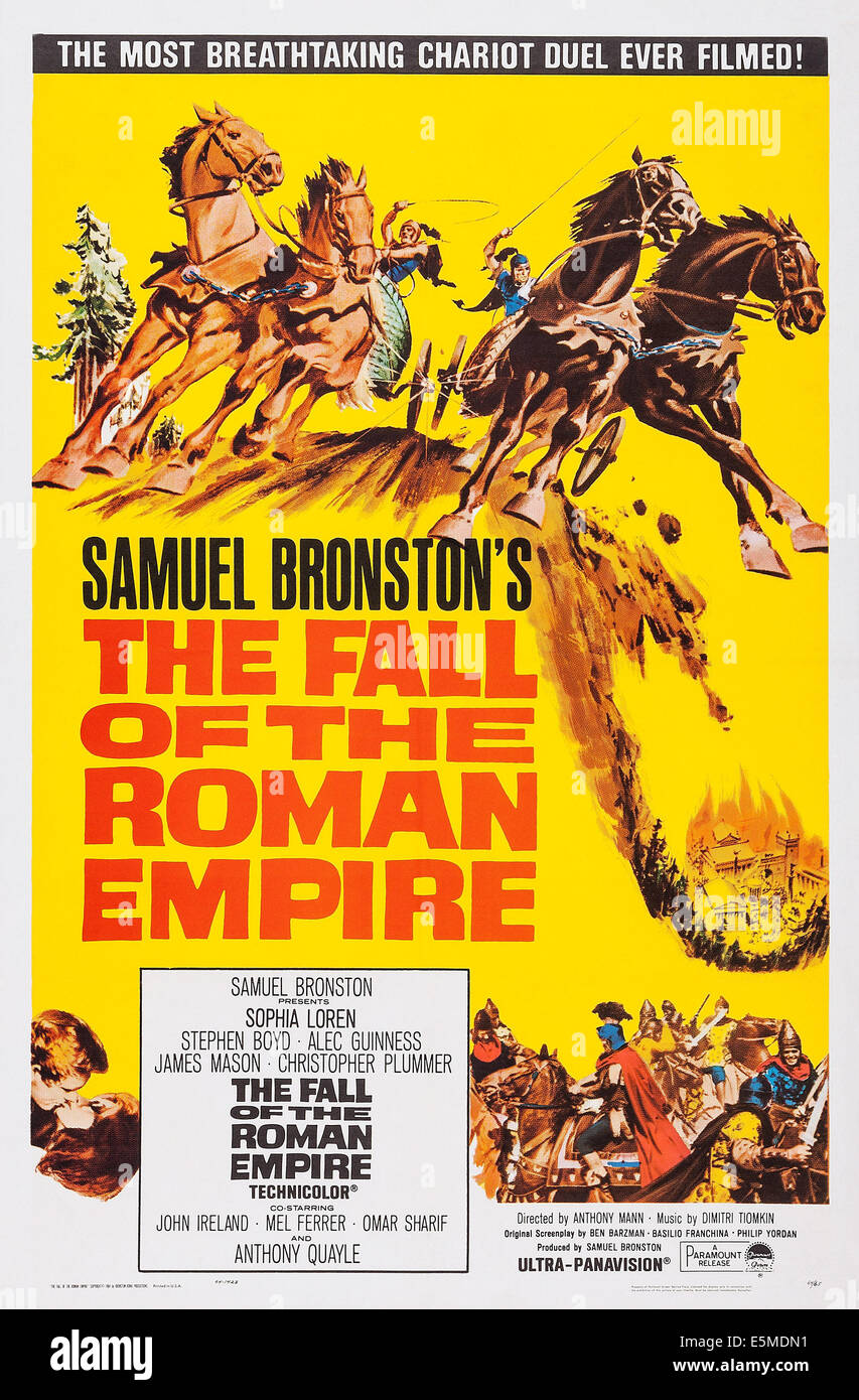 La chute de l'Empire romain, l'art de l'affiche, 1964 Banque D'Images