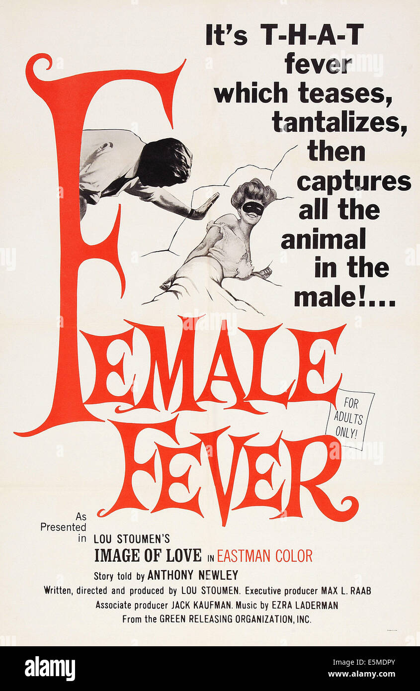 La FIÈVRE, femelle (aka IMAGE DE L'AMOUR), l'affiche, 1960 Banque D'Images La FIÈVRE, femelle (aka IMAGE DE L'AMOUR), l'affiche, 1960 Banque D'Images