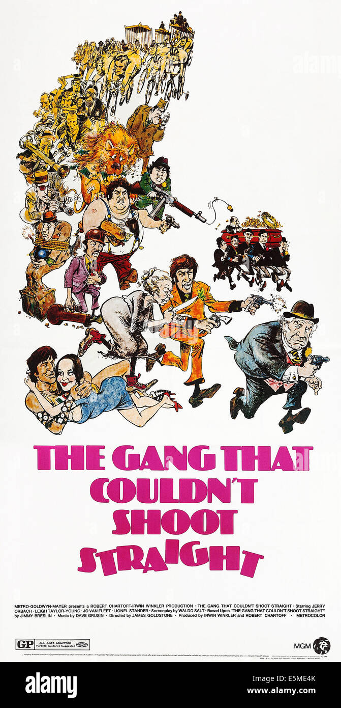 Le GANG QUI NE POUVAIT PAS TIRER TOUT DROIT, de nous poster, 1971 Banque D'Images