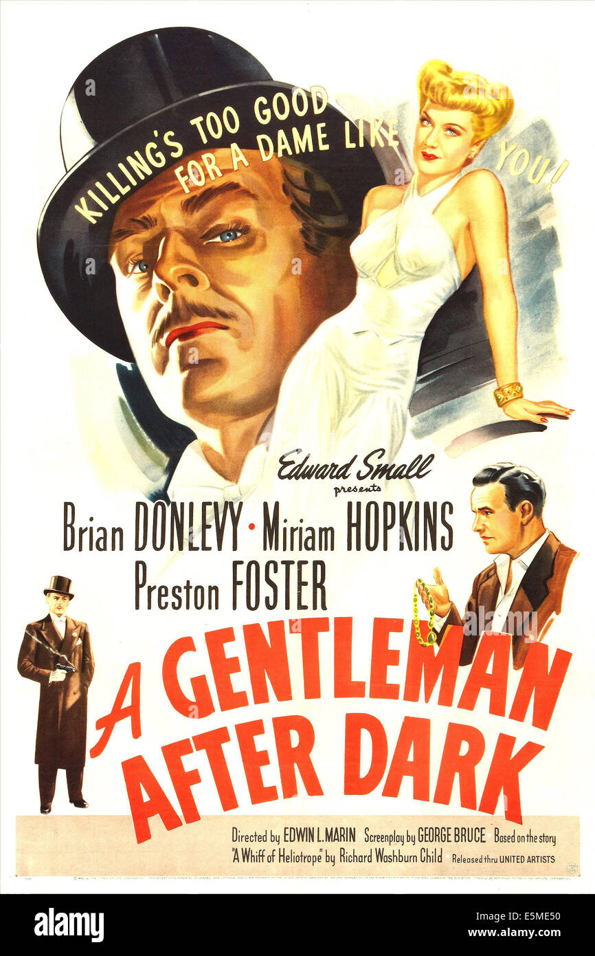 Un homme d'après l'obscurité, de nous poster, en haut de gauche à droite : Brian Donlevy, Miriam Hopkins, au milieu à droite : Preston Foster, 1942 Banque D'Images