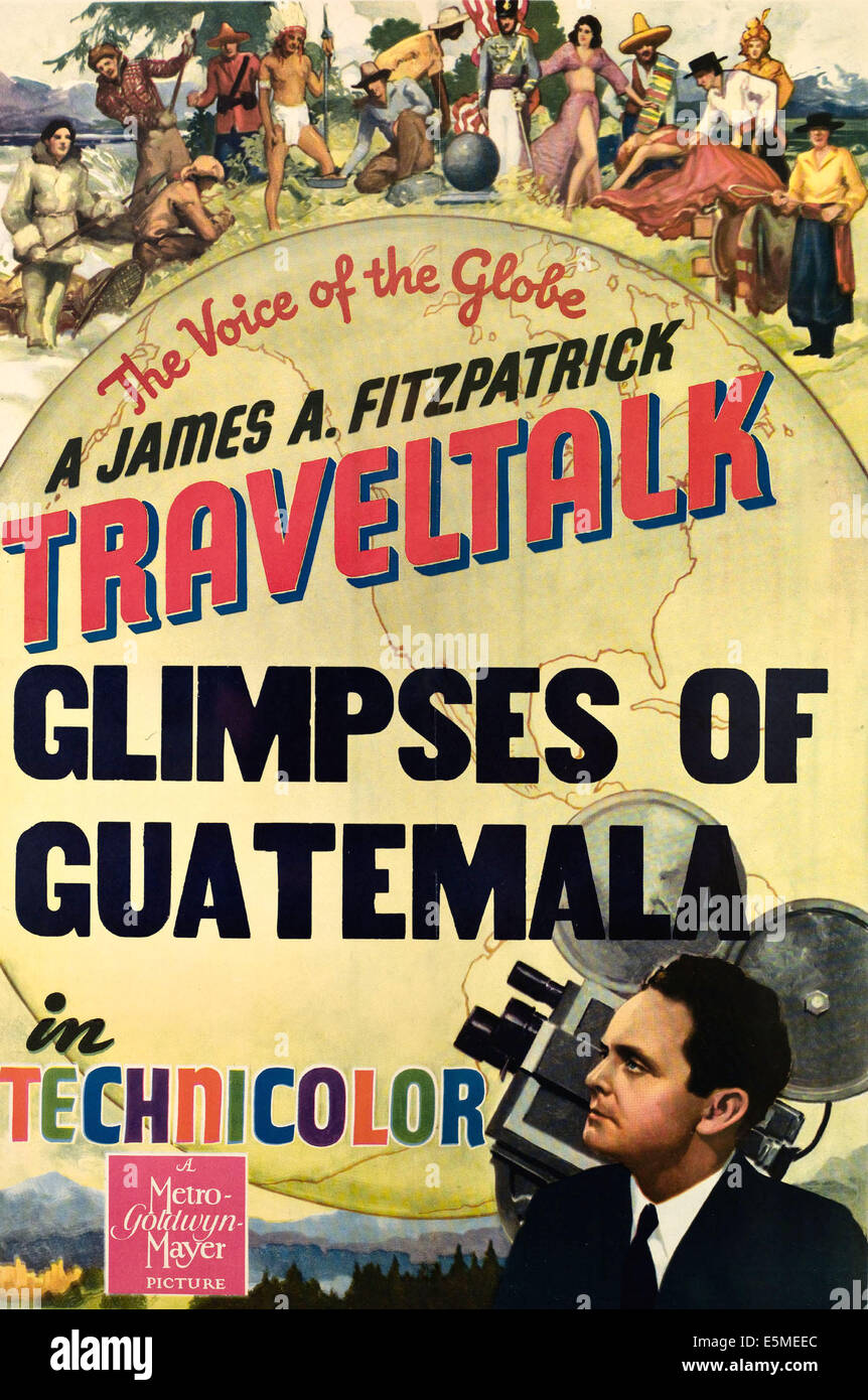 Des aperçus de Guatemala, un TRAVELTAlK (court), James A. Fitzpatrick, ca. Années 1930 Banque D'Images