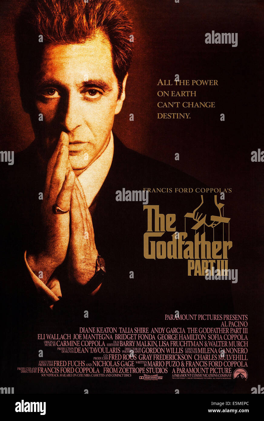 THE GODFATHER PART III, de nous poster art, Al Pacino, 1990, ©Paramount/avec la permission d'Everett Collection Banque D'Images