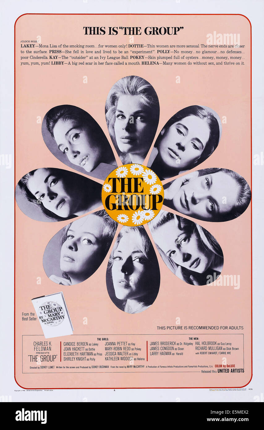 Le groupe, de nous poster art dans le sens horaire à partir du haut, centre : Candice Bergen, Joan Hackett, Elizabeth Hartman, Shirley Knight, Joanna Banque D'Images