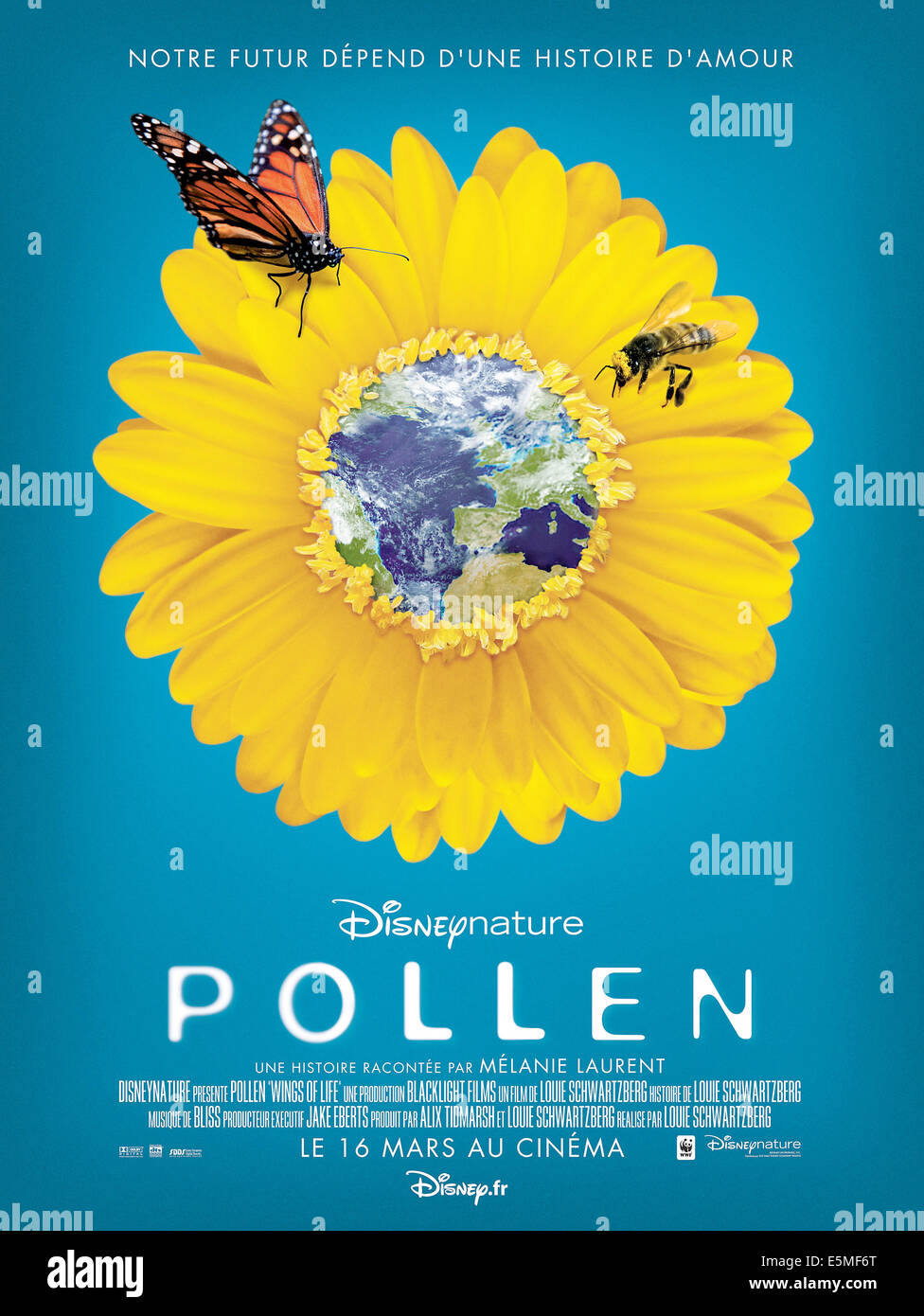 Les AILES DE LA VIE, (alias le pollen, aka beauté cachée : UNE HISTOIRE D'AMOUR QUI ALIMENTE LA TERRE), l'affiche française, 2011, Banque D'Images