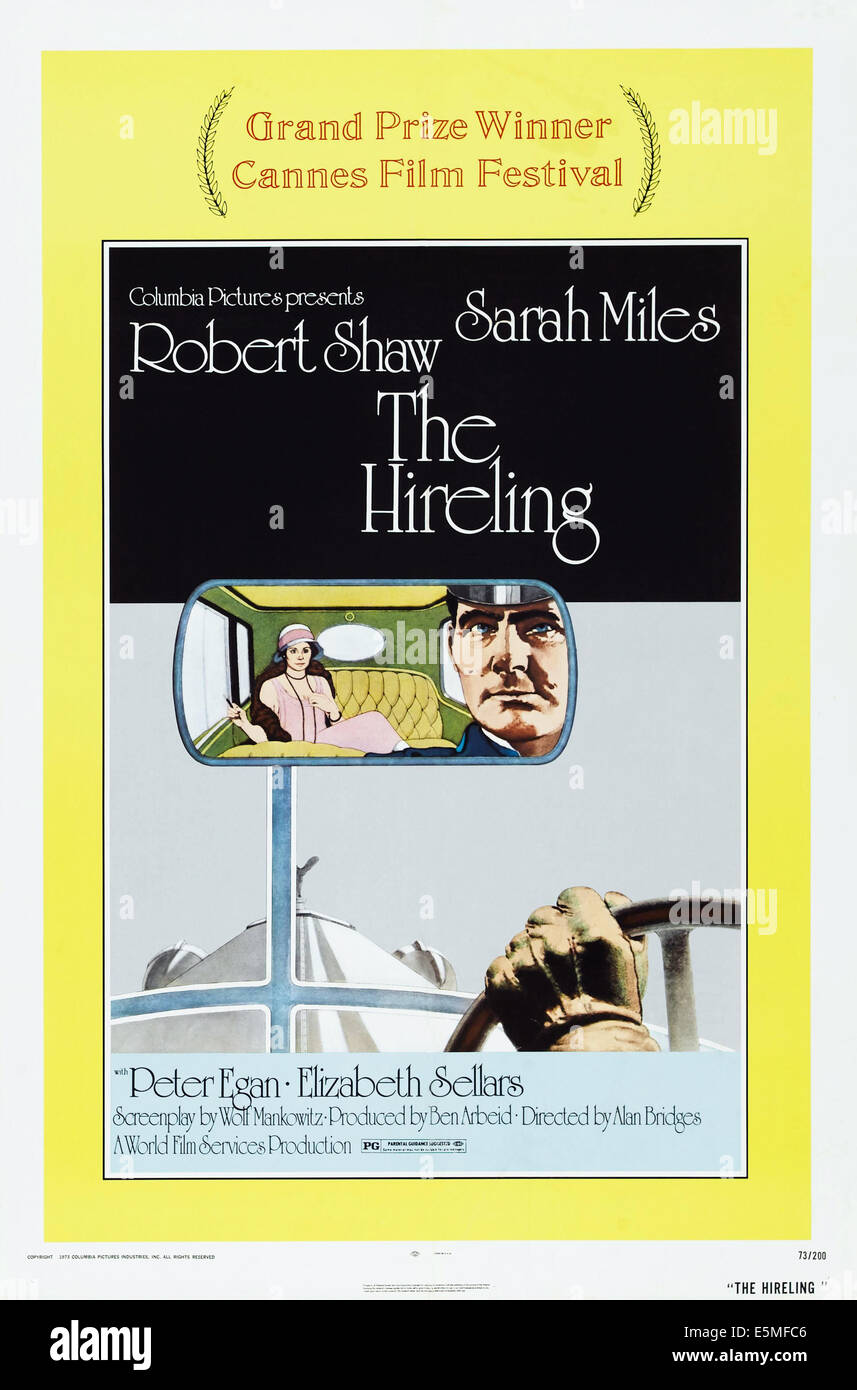 Le mercenaire, l'affiche Nous, de gauche à droite : Sarah Miles, Robert Shaw, 1973 Banque D'Images