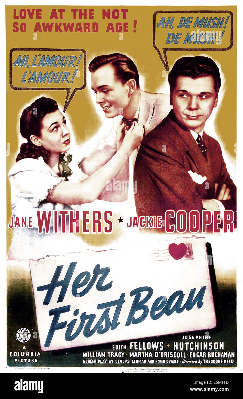 Son premier BEAU, US poster, de gauche : Jane Withers, Kenneth Howell, Jackie Cooper, 1941 Banque D'Images