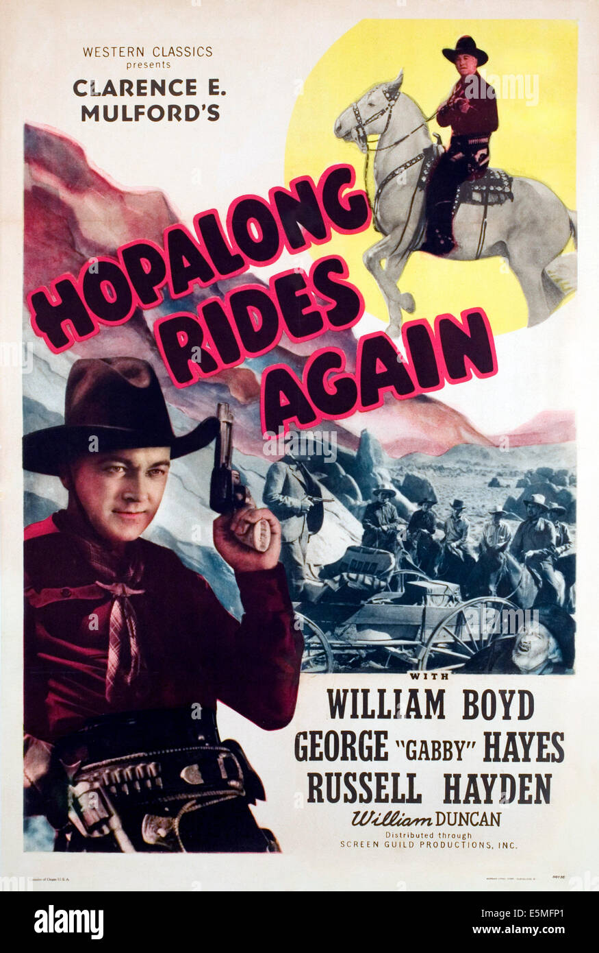 HOPALONG RIDES AGAIN, William Boyd, 1937. Banque D'Images