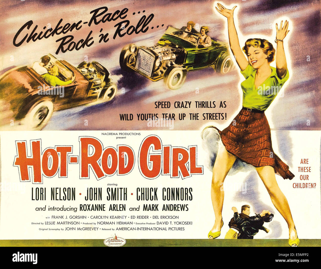 HOT ROD GIRL, (aka HOT-ROD GIRL), Lori Nelson (à gauche), 1956 Banque D'Images