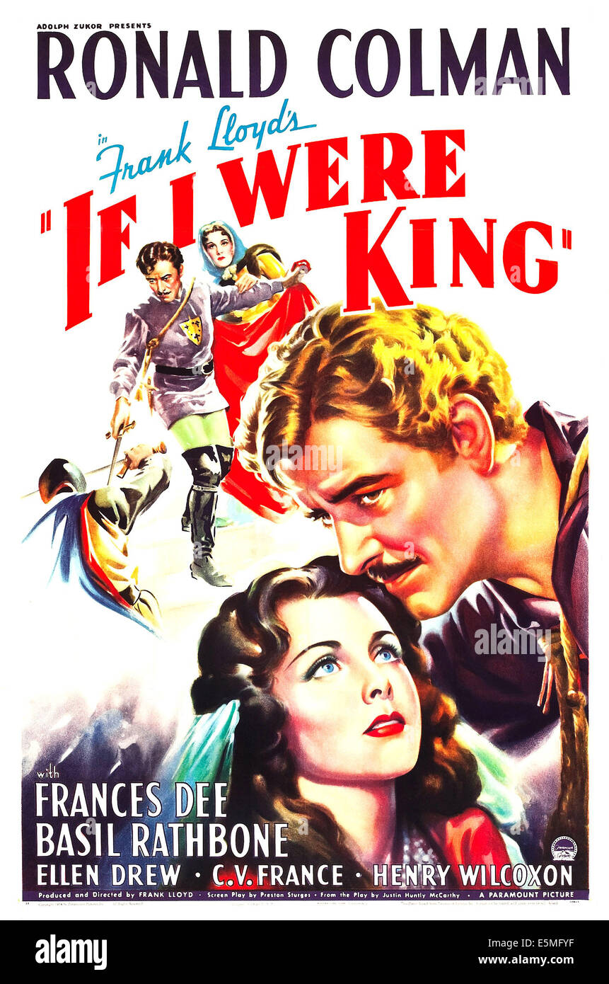 Si j'étais roi, de nous poster art, dans le sens horaire à partir de la gauche : Ronald Colman, Frances Dee, Ronald Colman, Frances Dee, 1938 Banque D'Images