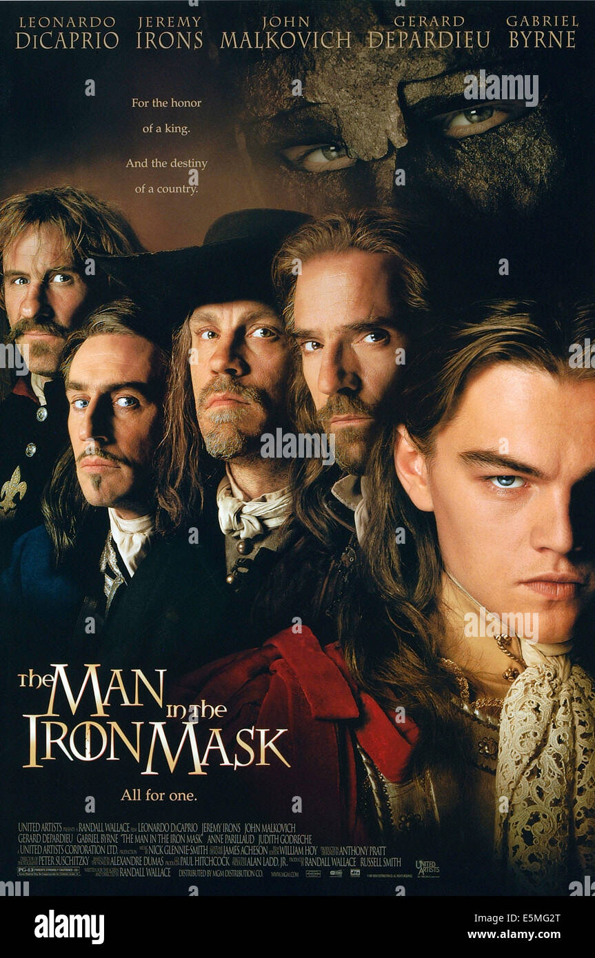 Distribution De Lhomme Au Masque De Fer L'HOMME AU MASQUE DE FER, Gerard Depardieu, Gabriel Byrne, John Malkovich,  Jeremy Irons, Leonardo DiCaprio, 1998. (C) United Photo Stock - Alamy