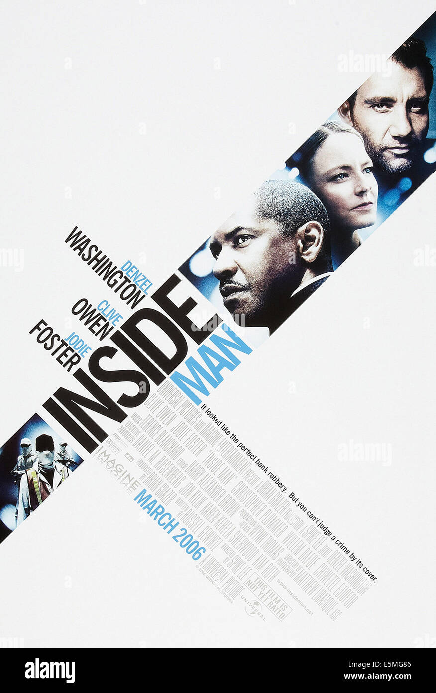 À l'intérieur de l'homme, l'avance de nous poster art, de gauche : Denzel Washington, Jodie Foster, Clive Owen, 2006. ©Universal/avec la permission d'Everett Banque D'Images