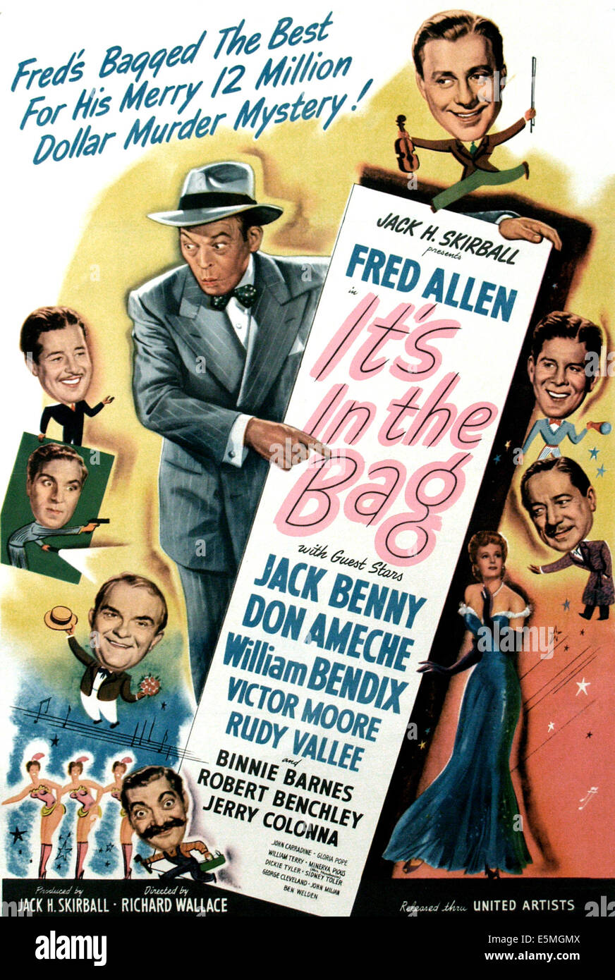 C'EST DANS LE SAC !, (alias le cinquième président), Fred Allen, Jack Benny, Don Ameche, William Bendix, Victor Moore, Jerry Colonna, Rudy Banque D'Images