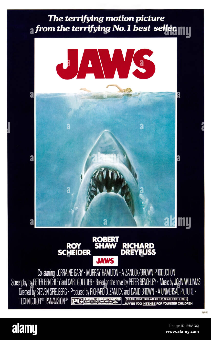 JAWS, 1975 Banque D'Images