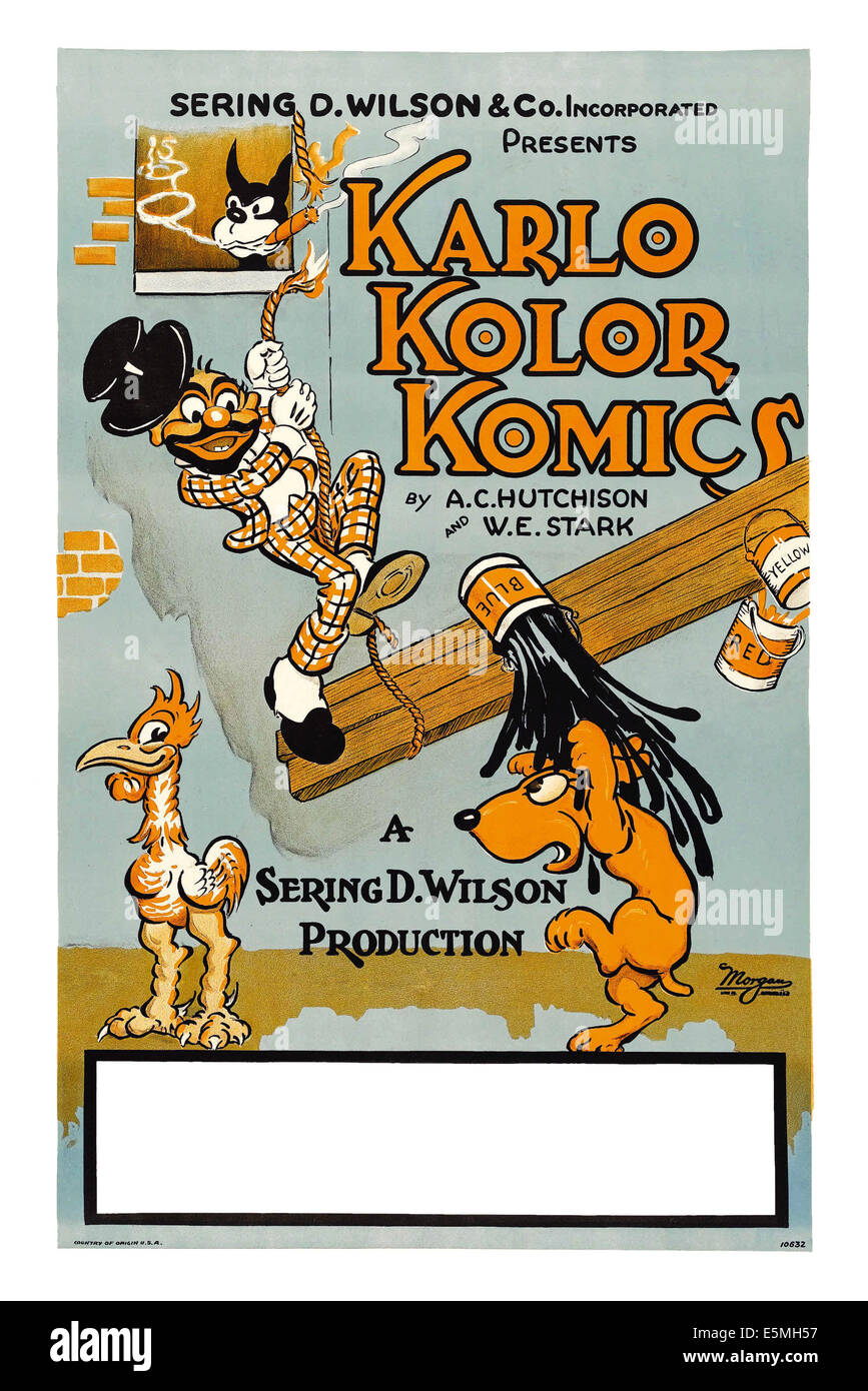 KARLO KOLOR KOMICS, stock, 1925 L'affiche de nous Banque D'Images
