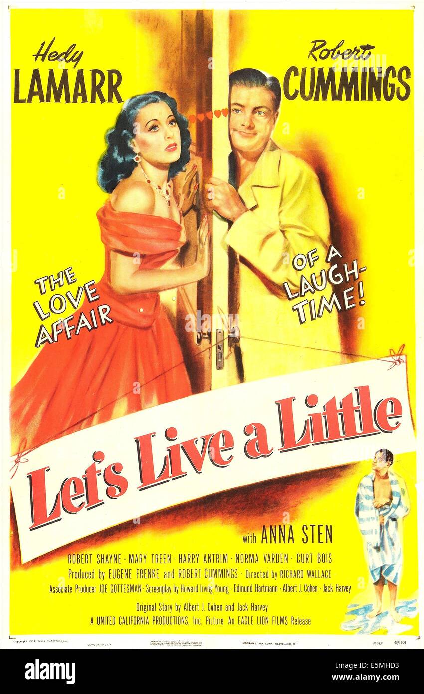 Nous allons vivre un peu, de nous poster, Hedy Lamarr, Robert Cummings, 1948 Banque D'Images