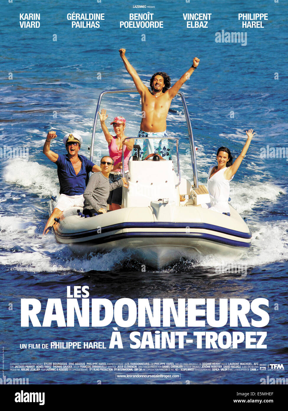 LES RANDONNEURS A SAINT-TROPEZ, (aka LES RANDONNEURS 2), Benoit Poelvoorde, Philippe Harel, Karin Viard, Vincent Elbaz, Banque D'Images