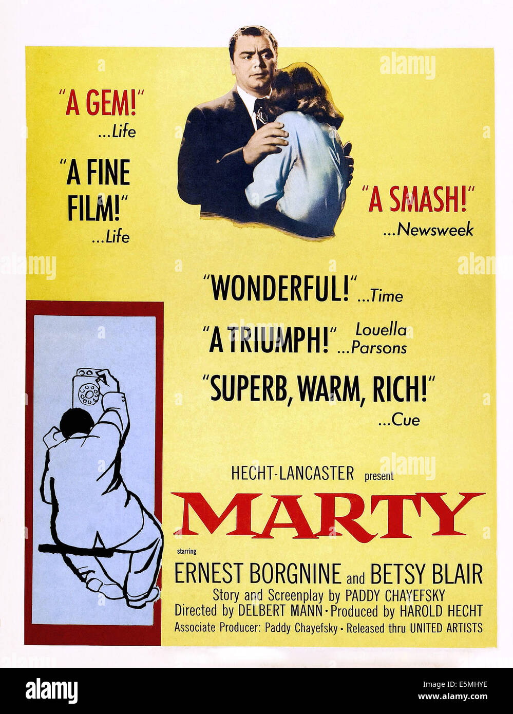 MARTY, de gauche : Ernest Idaho, Betsy Blair, 1955 Banque D'Images