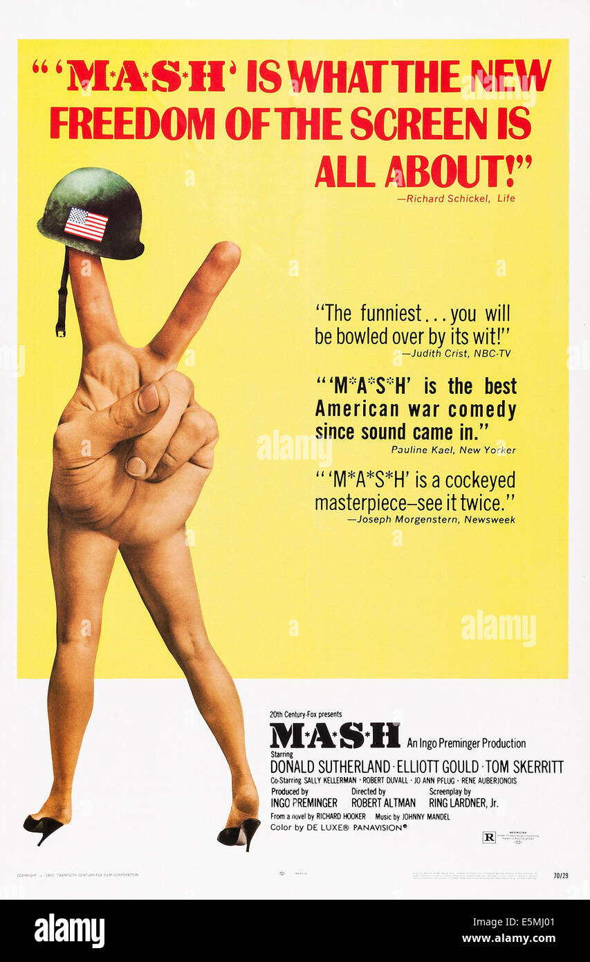 MASH, (aka M*A*S*H*), de nous poster art, 1970. TM & © Copyright 20th Century Fox Film Corp. Tous droits réservés/avec la permission d'Everett Banque D'Images