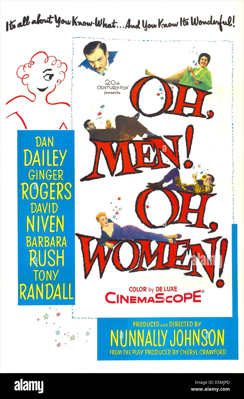 OH, les hommes ! OH, LES FEMMES !, US poster art, 1957. TM and copyright 20th Century Fox Film Corp. Tous droits réservés/avec la permission d'Everett Banque D'Images OH, les hommes ! OH, LES FEMMES !, US poster art, 1957. TM and copyright 20th Century Fox Film Corp. Tous droits réservés/avec la permission d'Everett Banque D'Images