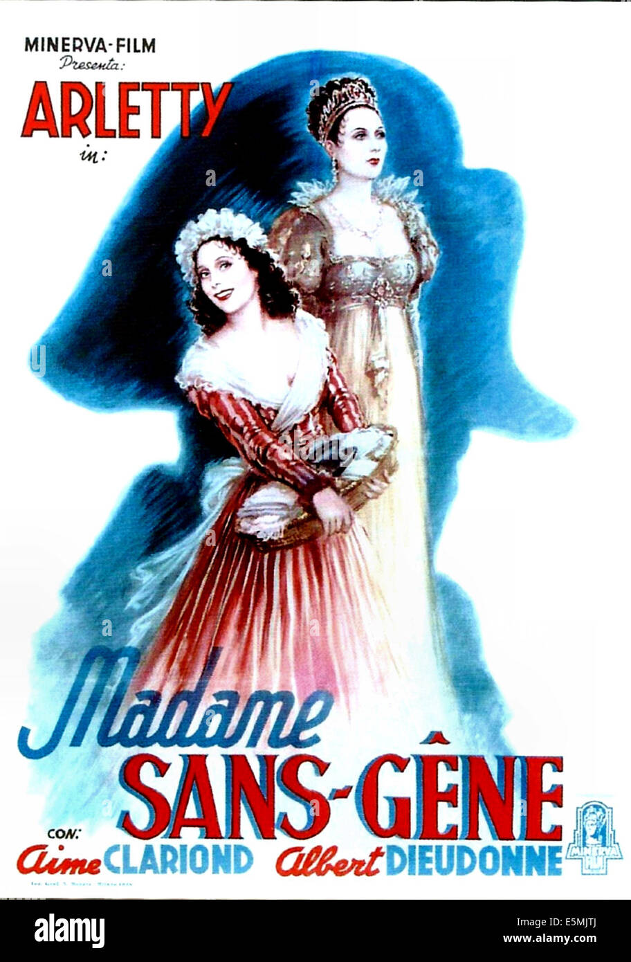 MADAME, (alias MADAME SANS-gène), français, Arletty, 1941 poster Banque D'Images