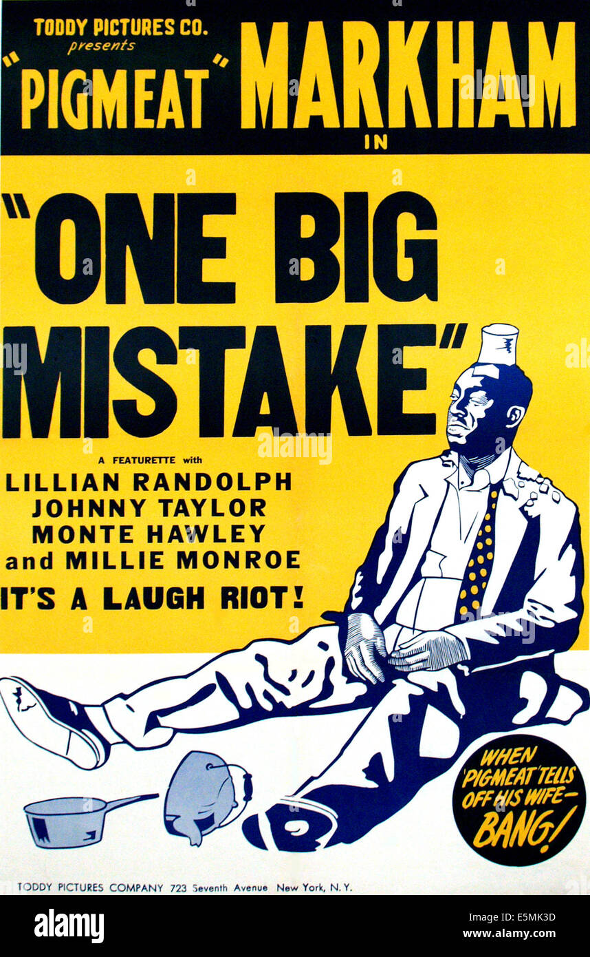 Une grosse erreur, Dewey 'porc' Markham, 1940 Banque D'Images