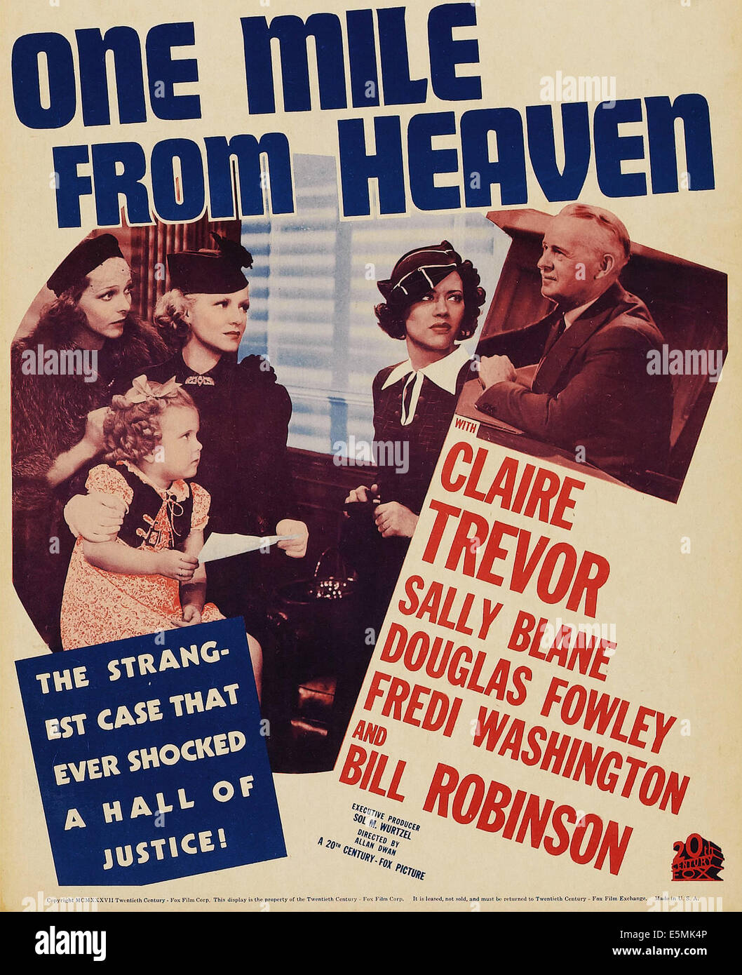 1,6 km de ciel, 3ème de gauche à droite : Claire Trevor, extrême droite : Douglas Fowley sur la fenêtre carte, 1937, TM et copyright ©20e Banque D'Images